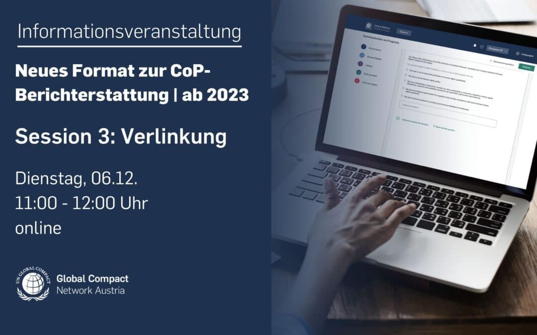 Informationsveranstaltung Neue CoP-Berichterstattung
